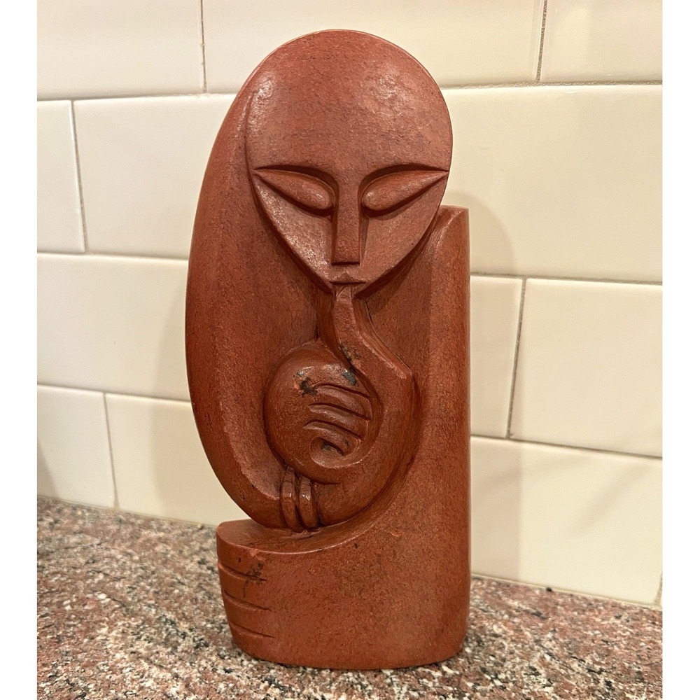 Vintage Shona Thumb Sucker Carving from Zimbabwe Natural Res Stone